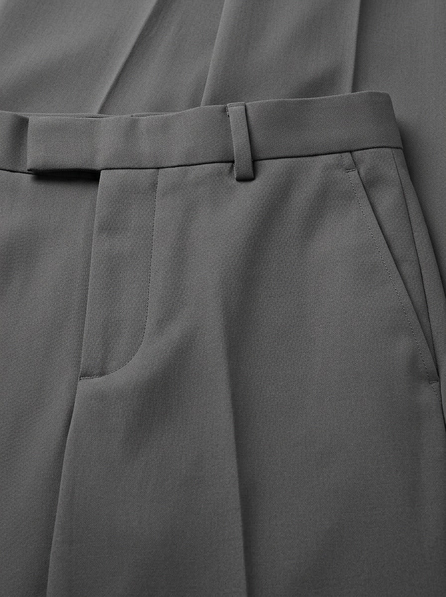 Sullivan flat front stretch dress pants, fabric close up, Gentlemens Manor