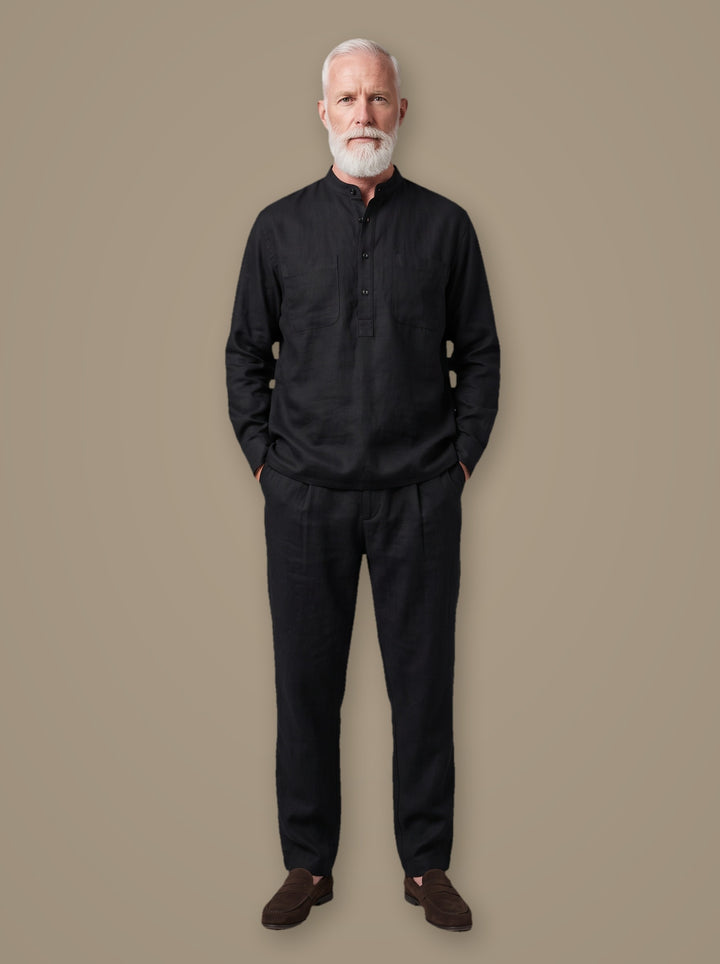 Sutton two piece set in Black, studio, Gentlemens Manor