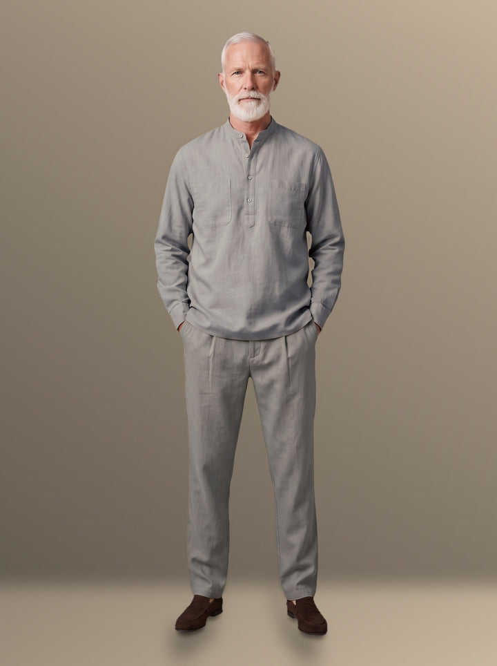 Sutton two piece set in Grey, studio, Gentlemens Manor