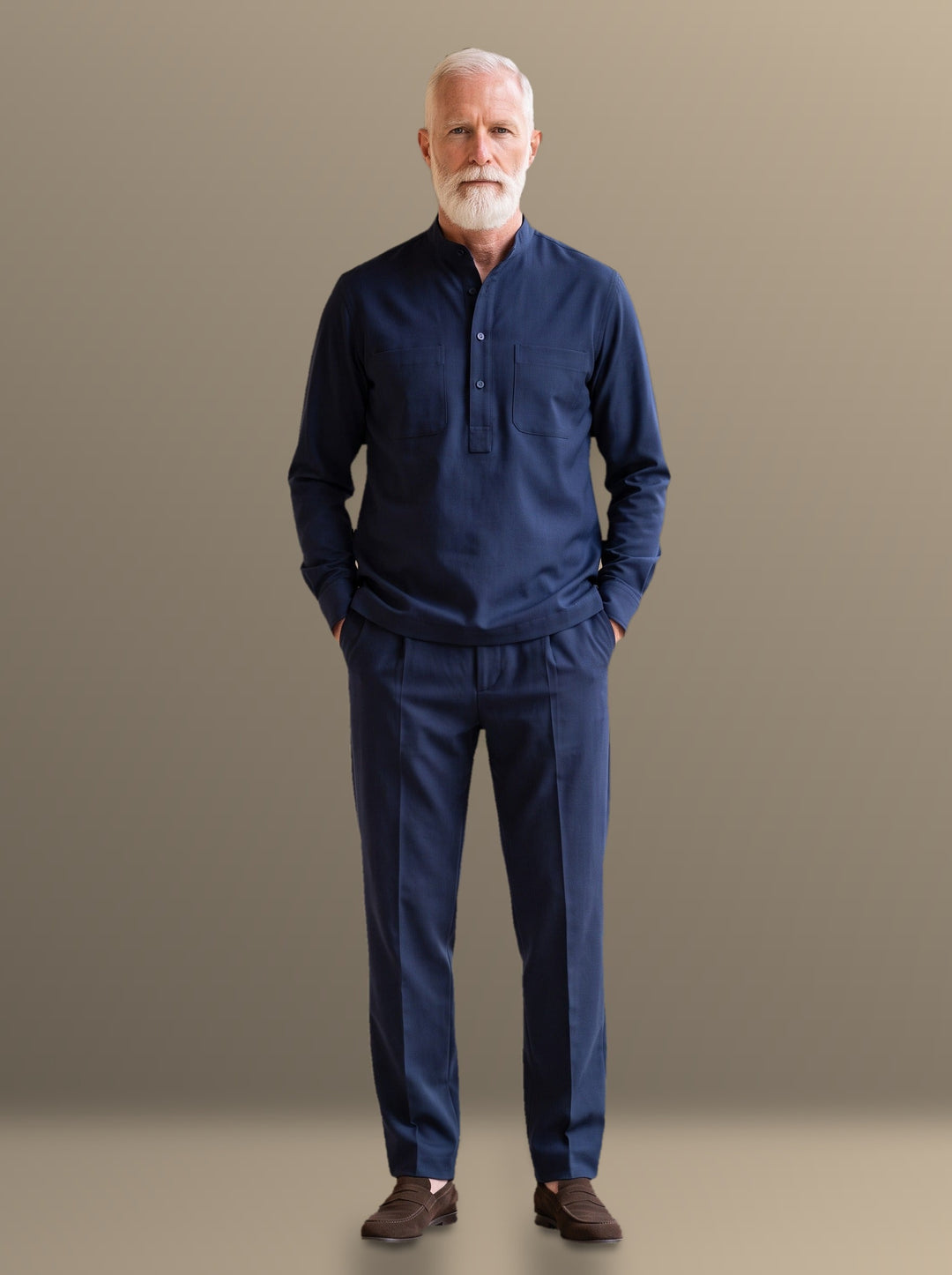 Sutton two piece set in Navy, studio, Gentlemens Manor