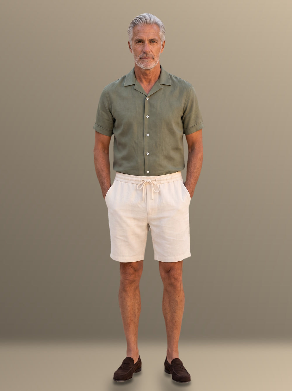 Talbot shirt and shorts set in Green, studio, Gentlemens Manor