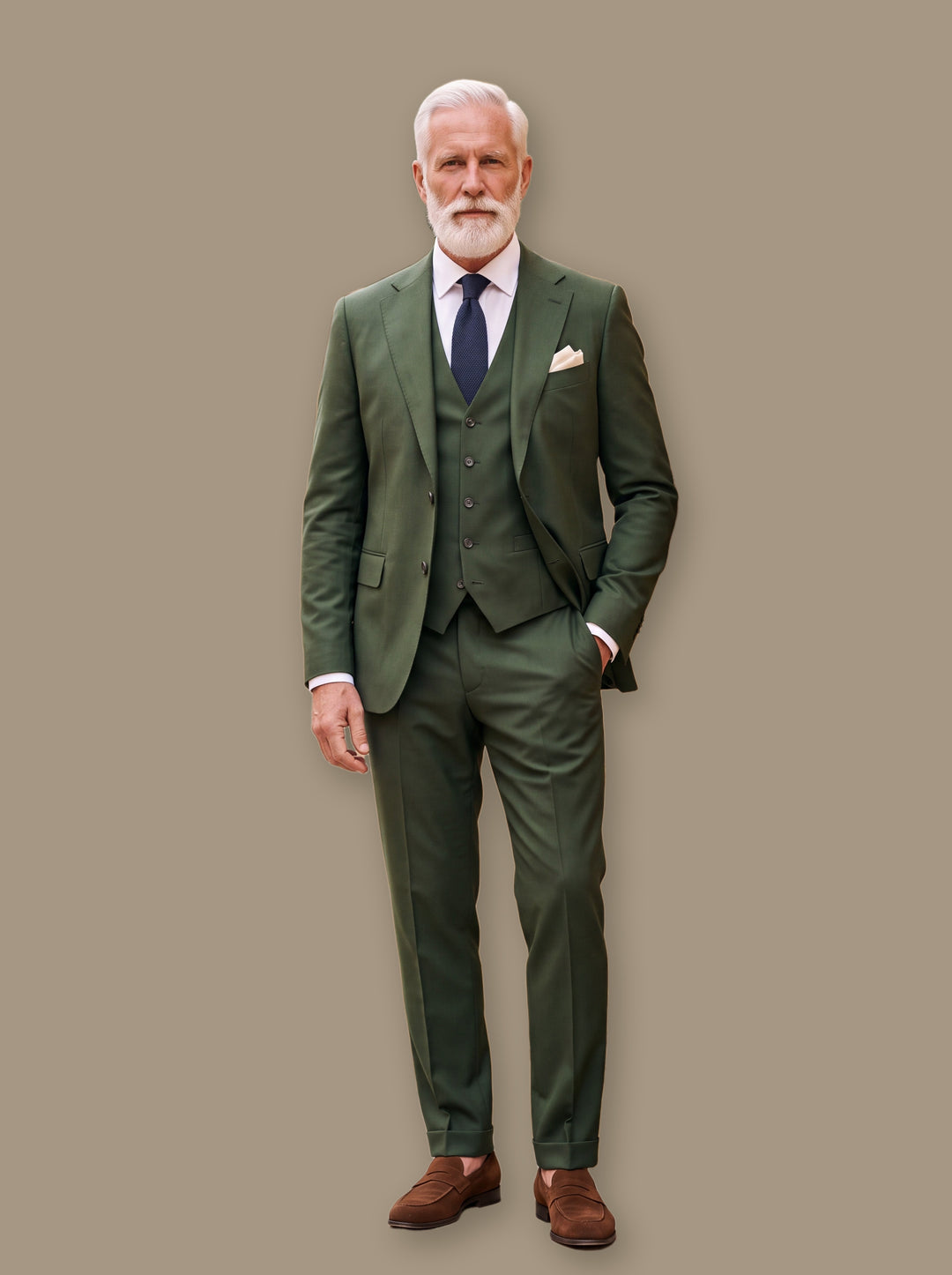 Thayer blazer suit in Olive, studio - Gentlemens Manor