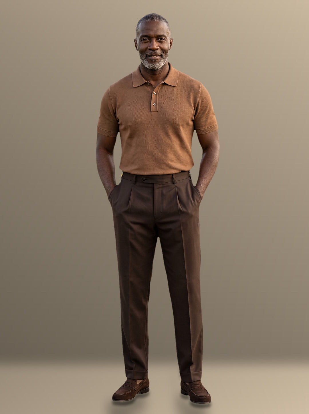 Thomas two piece set in Brown, studio, Gentlemens Manor