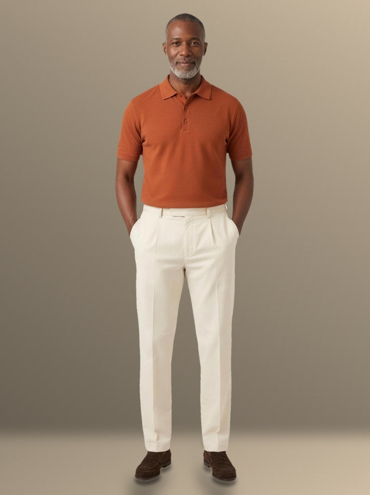 Thomas two piece set in Rust, studio, Gentlemens Manor