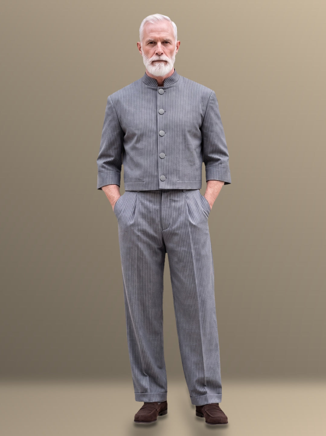Truman two piece set in Grey, studio, Gentlemens Manor