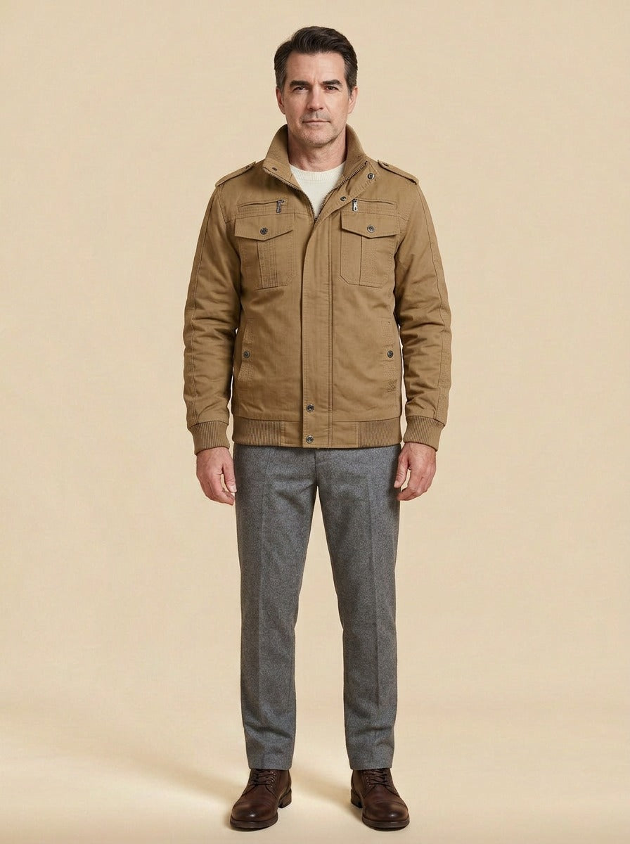 Tucker field jacket in Camel, studio, Gentlemens Manor