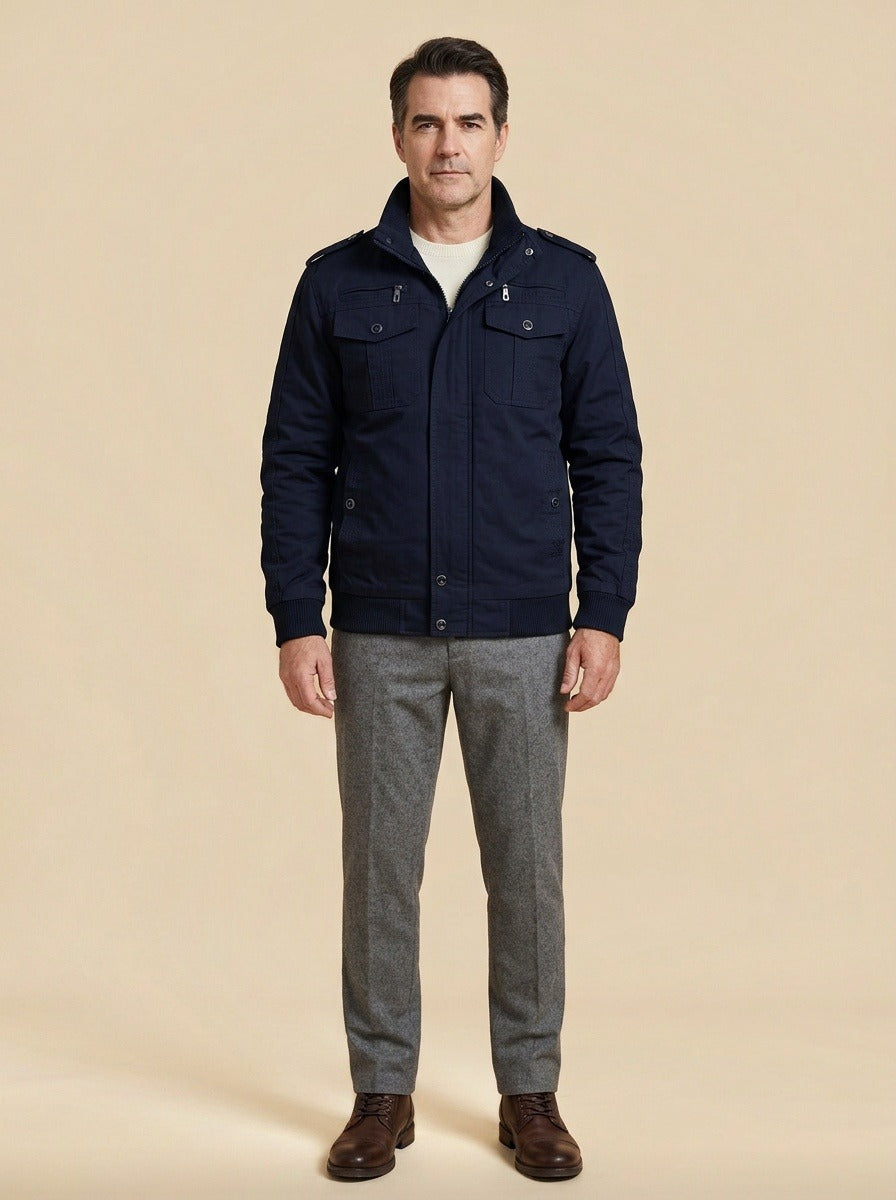 Tucker field jacket in Navy, studio, Gentlemens Manor
