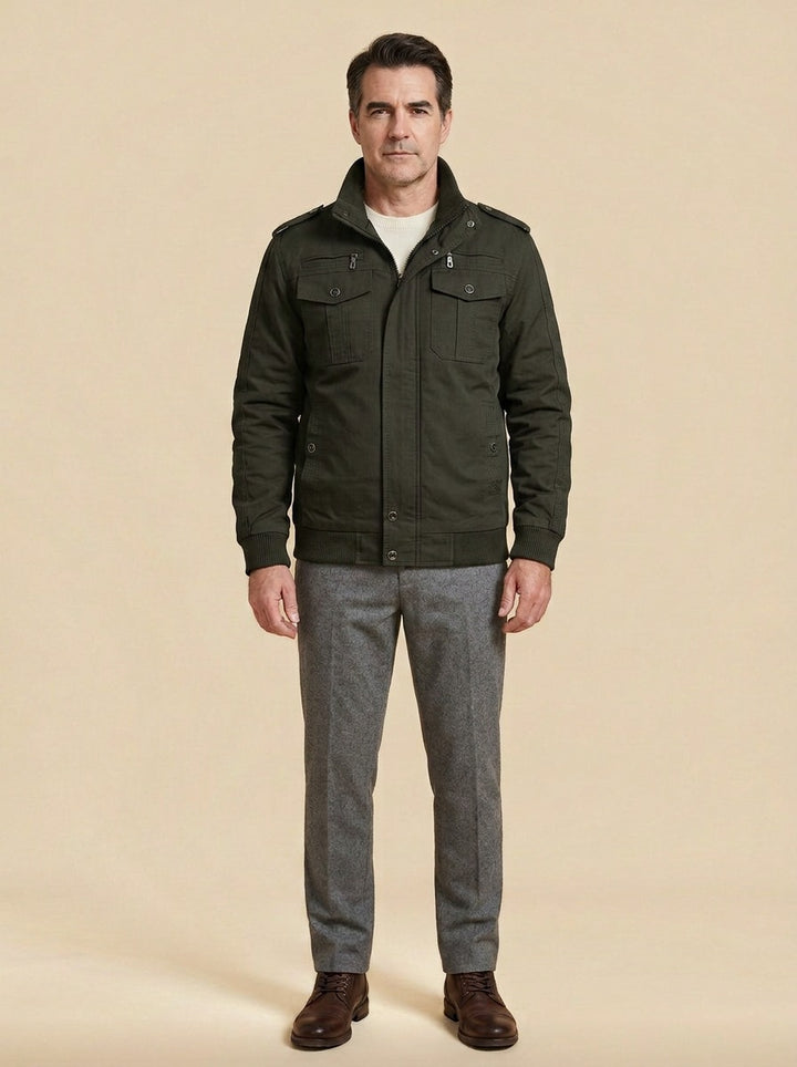 Tucker field jacket in Olive, studio, Gentlemens Manor