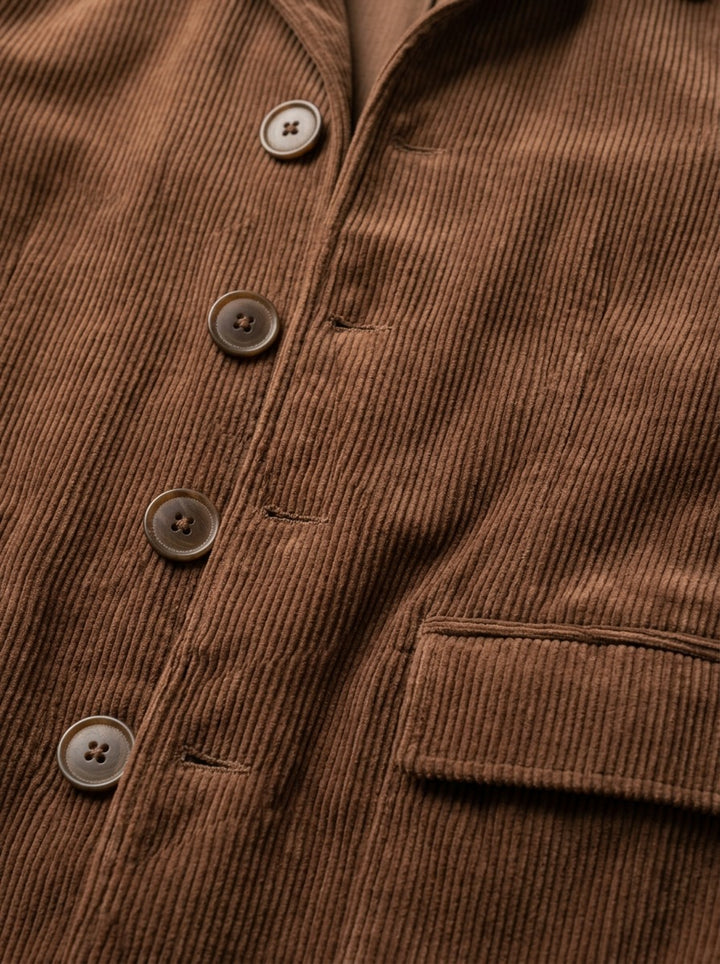 Turner corduroy car coat, fabric close up, Gentlemens Manor