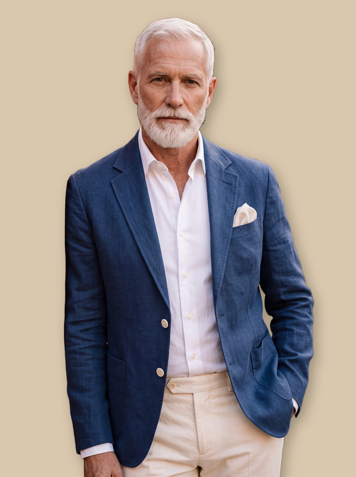 Upton blazer suit in Blue, studio - Gentlemens Manor