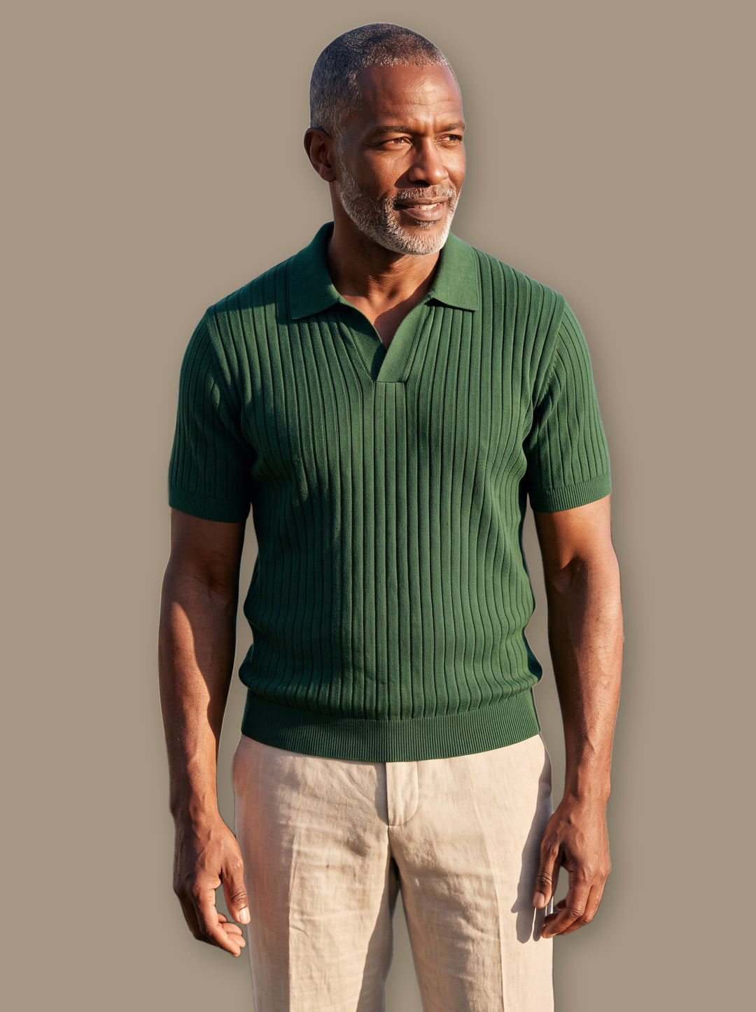 Vernon polo shirt in Green, studio - Gentlemens Manor