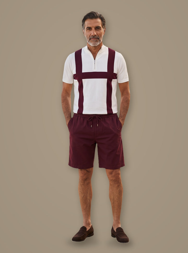 Victor two piece set in Burgundy, studio, Gentlemens Manor