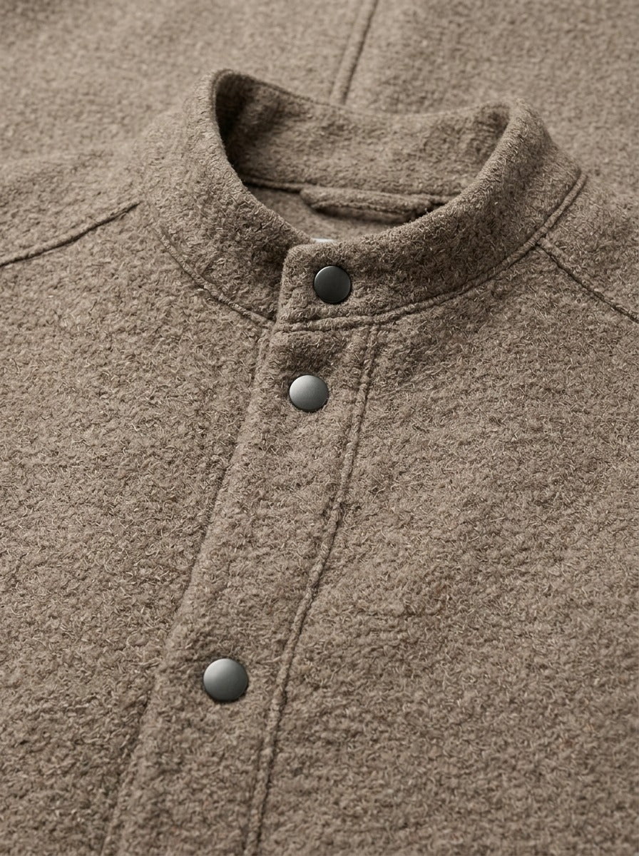 Wainwright textured knit snap jacket, fabric close up, Gentlemens Manor