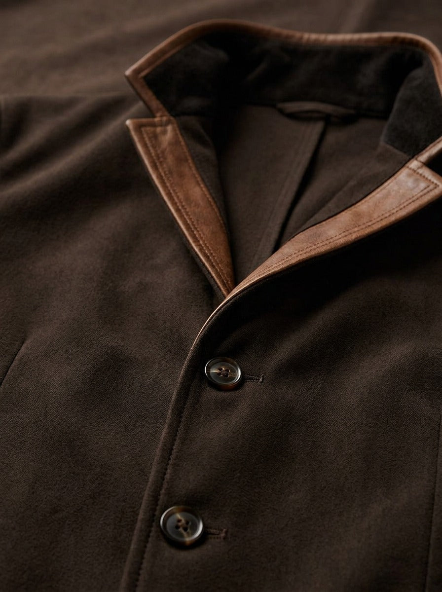 Walton field blazer layered collar, fabric close up, Gentlemens Manor