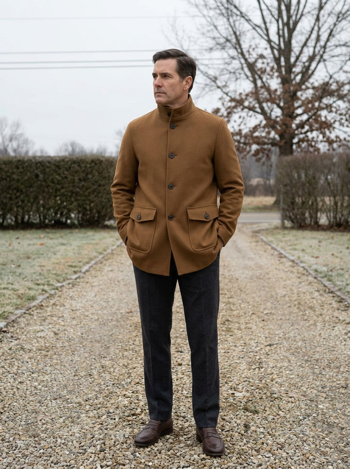 Warner field jacket in Brown, lifestyle, Gentlemens Manor