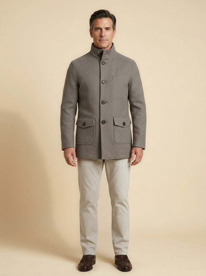 Warner field jacket in Grey, studio, Gentlemens Manor