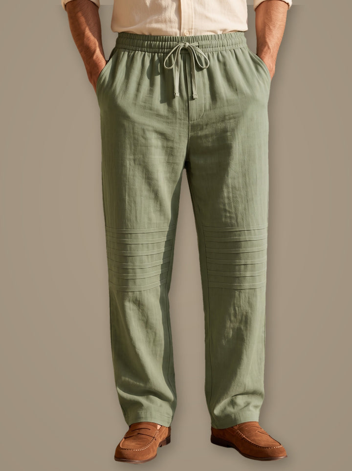 Warren linen summer pants in Olive, studio, Gentlemens Manor