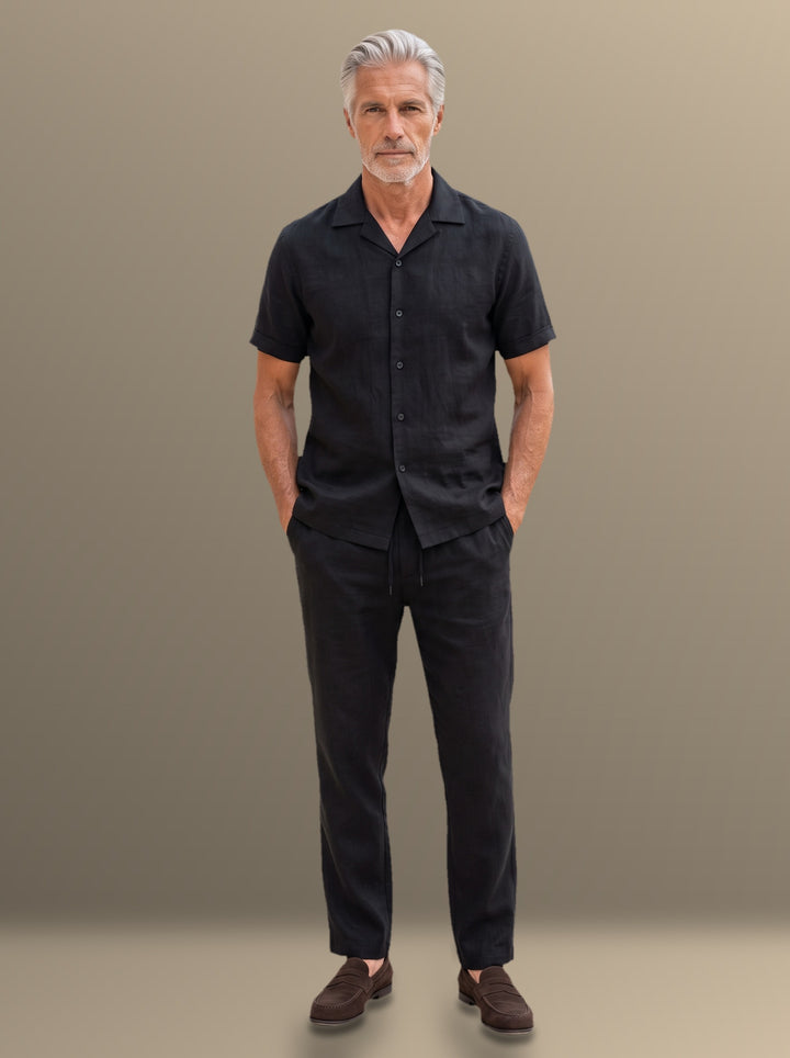 Wesley two piece set in Black, studio, Gentlemens Manor