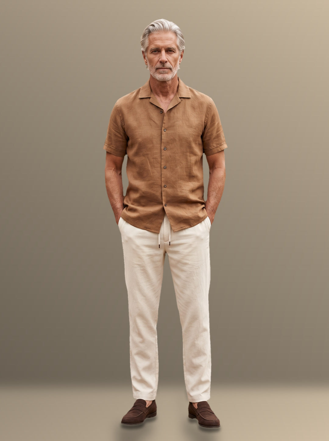 Wesley two piece set in Brown, studio, Gentlemens Manor