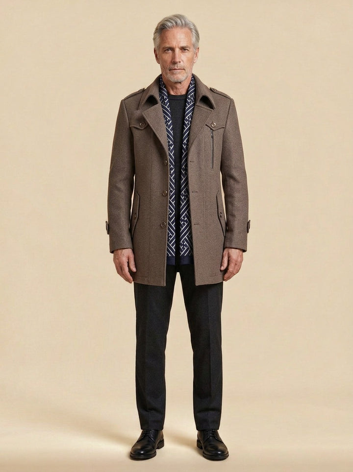 Westbrook coat in Brown, studio, Gentlemens Manor