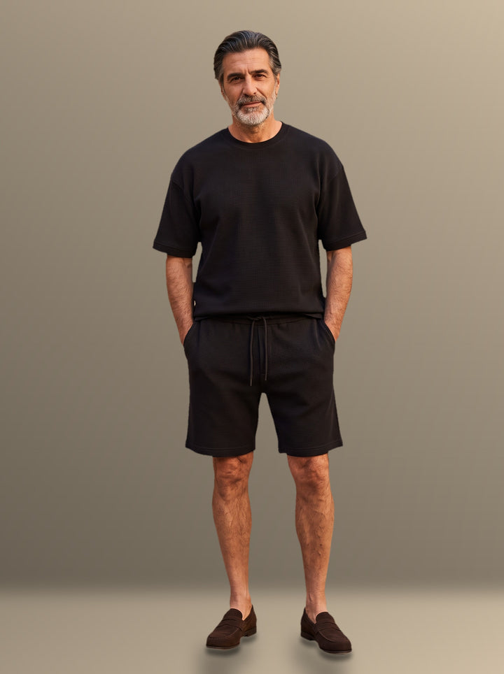 Weston two piece set in Black, studio, Gentlemens Manor