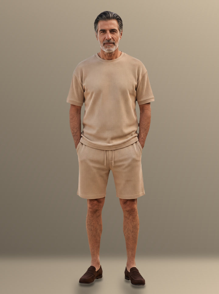 Weston two piece set in Sand, studio, Gentlemens Manor