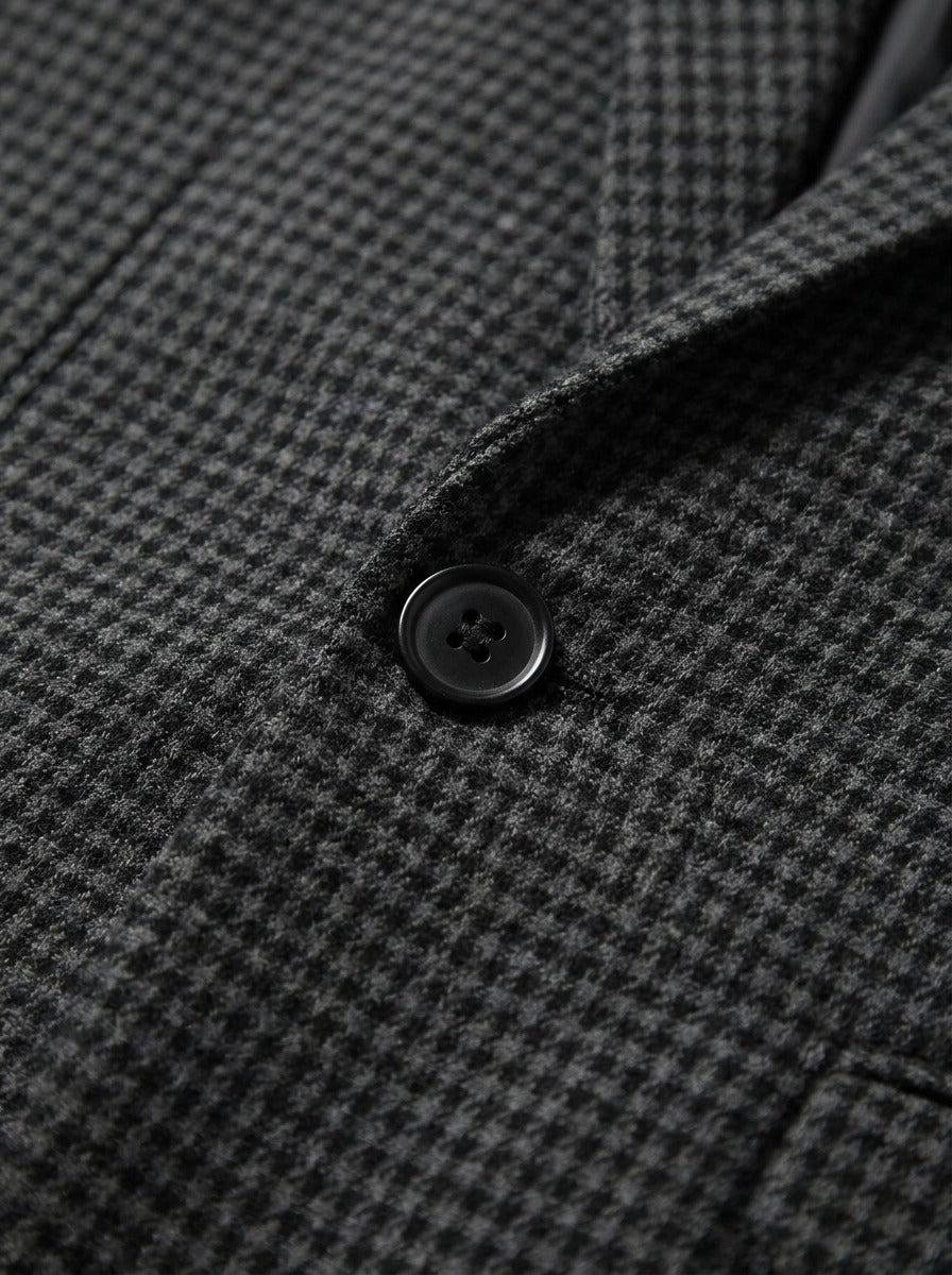Wheeler houndstooth blazer, fabric close up, Gentlemens Manor