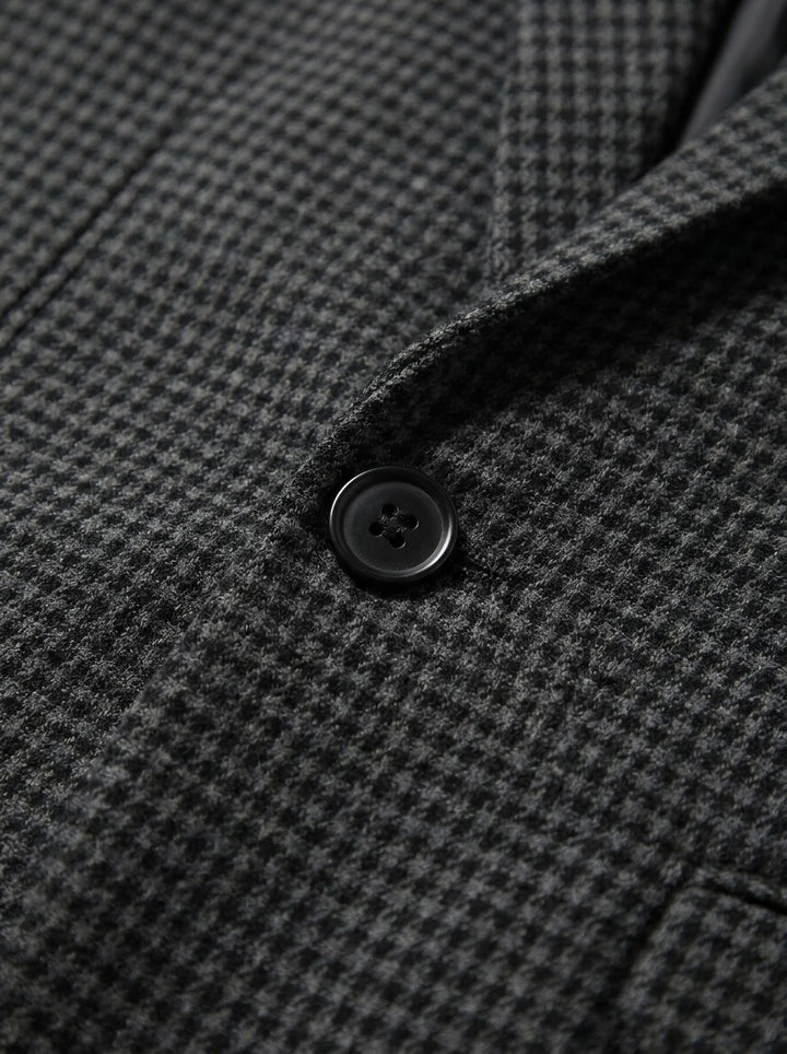 Wheeler houndstooth blazer, fabric close up, Gentlemens Manor