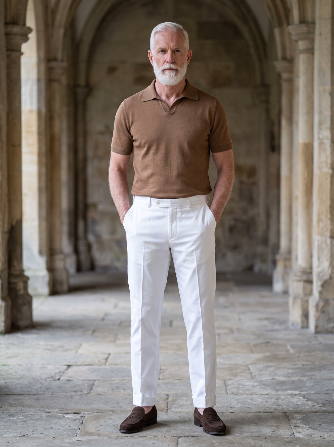 Whitaker two piece set in Brown, lifestyle, Gentlemens Manor