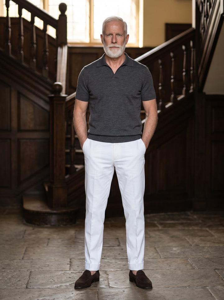 Whitaker two piece set in Charcoal, lifestyle, Gentlemens Manor