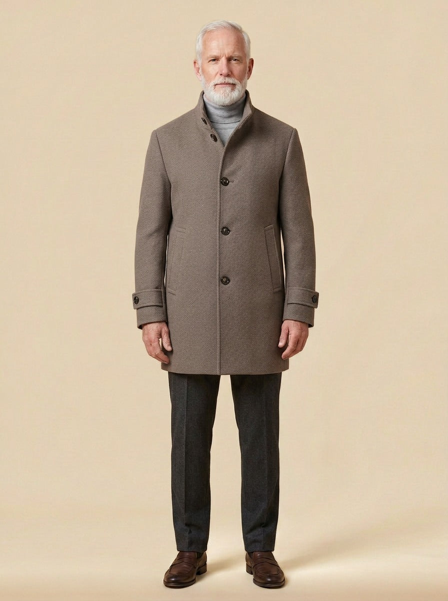 Whitcomb overcoat in Brown, studio, Gentlemens Manor
