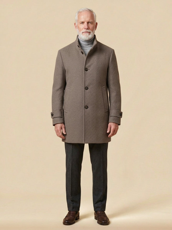Whitcomb overcoat in Brown, studio, Gentlemens Manor