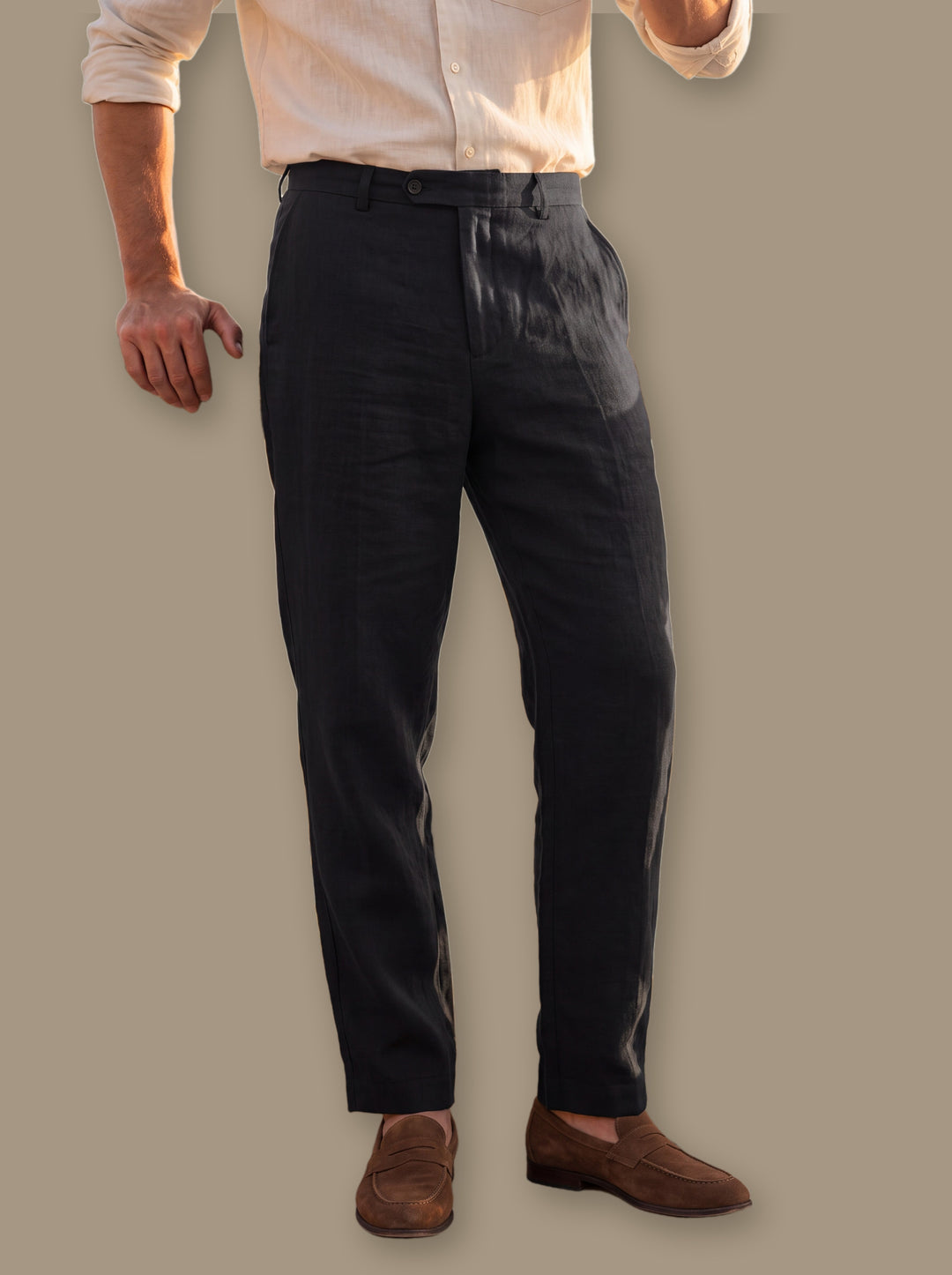 Whitfield trousers in Black, studio - Gentlemens Manor