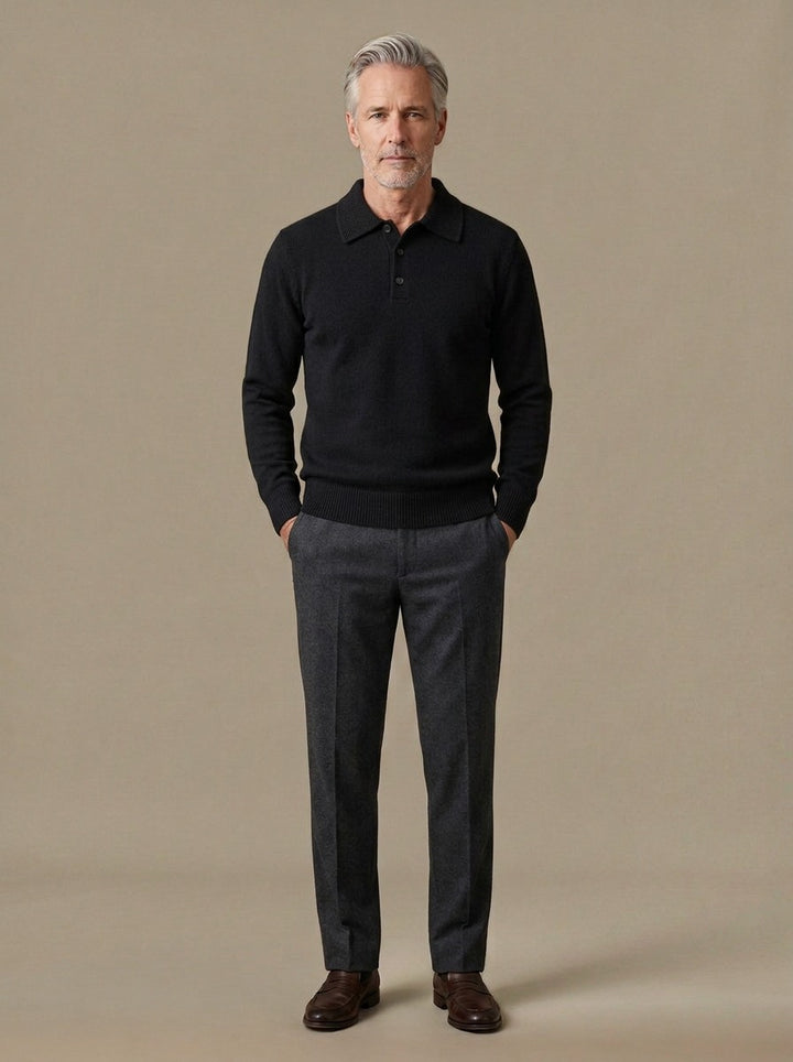 Whitford sweater in Black, studio, Gentlemens Manor