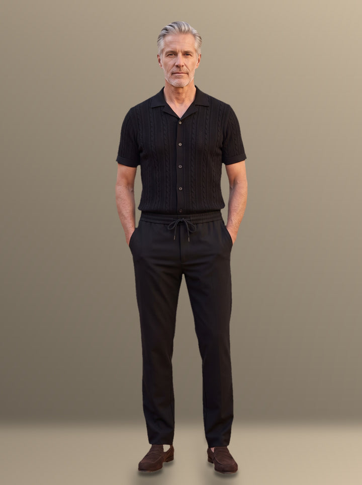 Whitmore shirt and pants set in Black, studio, Gentlemens Manor