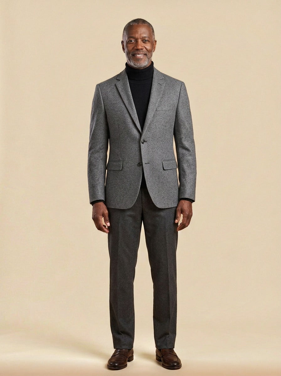 Willard two button blazer in Grey, studio, Gentlemens Manor