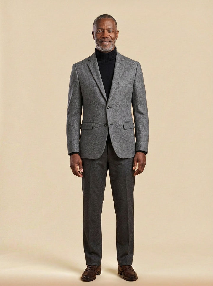 Willard two button blazer in Grey, studio, Gentlemens Manor