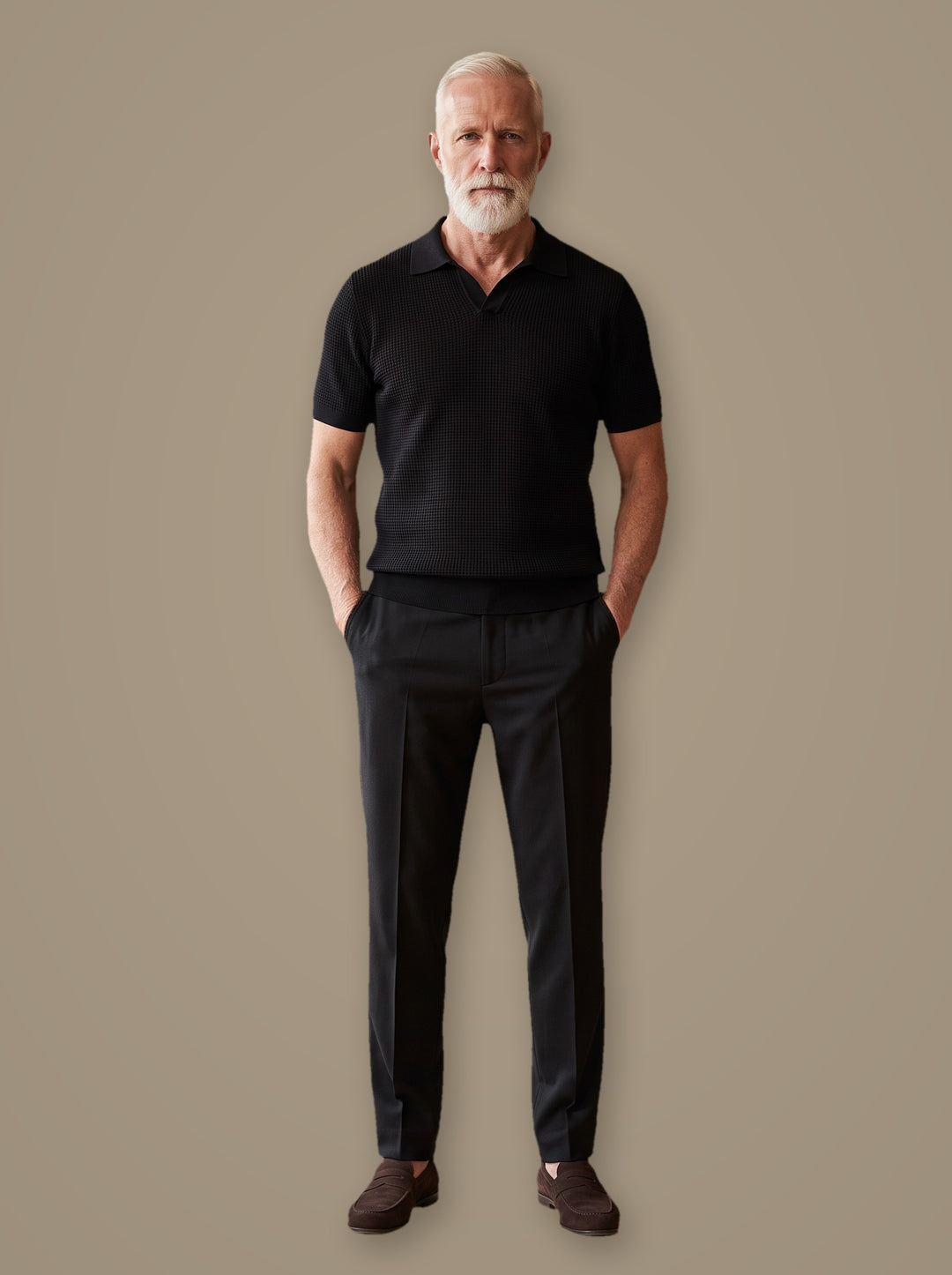 Winslow two piece set in Black, studio, Gentlemens Manor