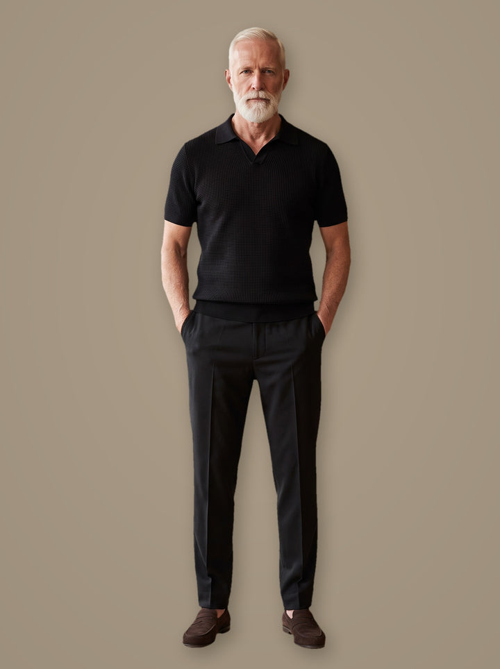 Winslow two piece set in Black, studio, Gentlemens Manor