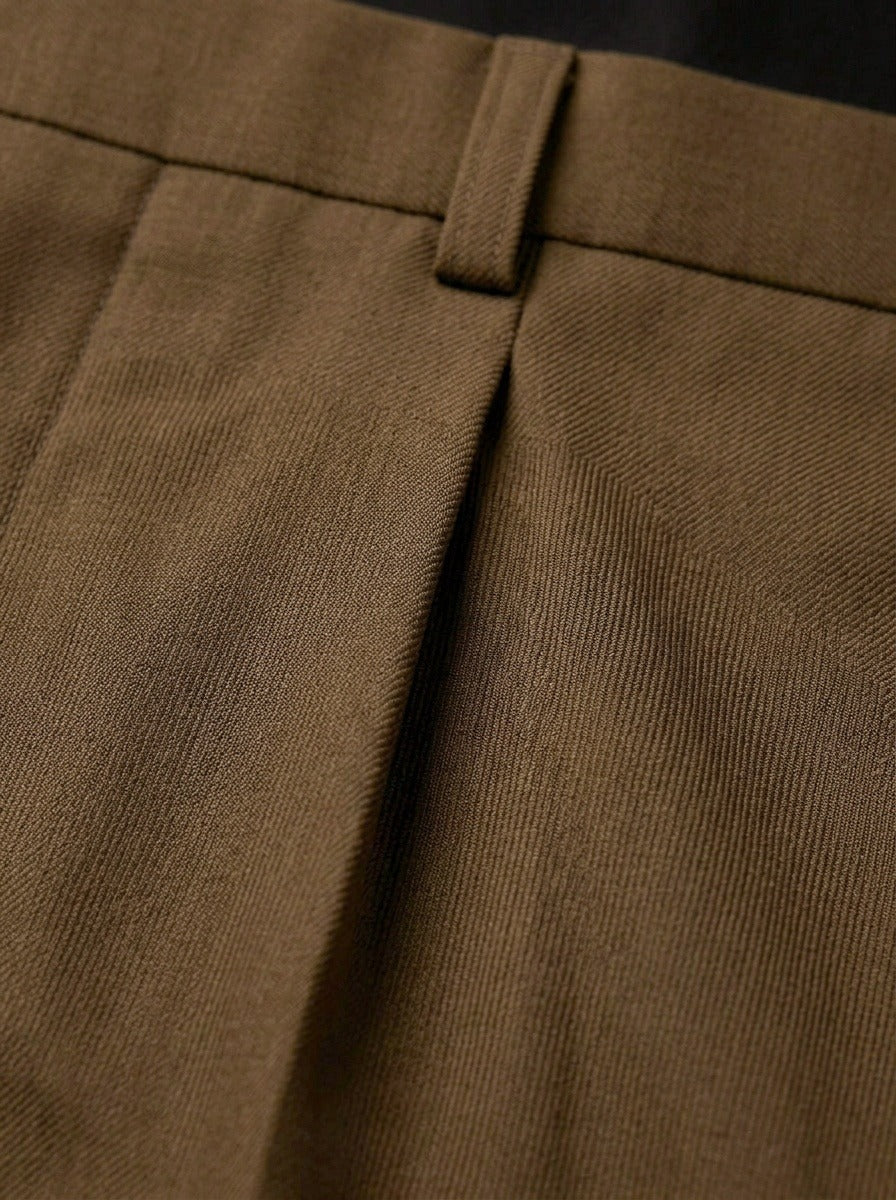 Wolcott pleated dress pants, fabric close up, Gentlemens Manor
